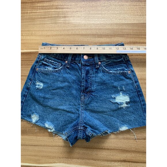 Wild Fable Junior Teens High-Rise EasyRigid Distressed Denim Shorts Size 0 - Picture 10 of 12